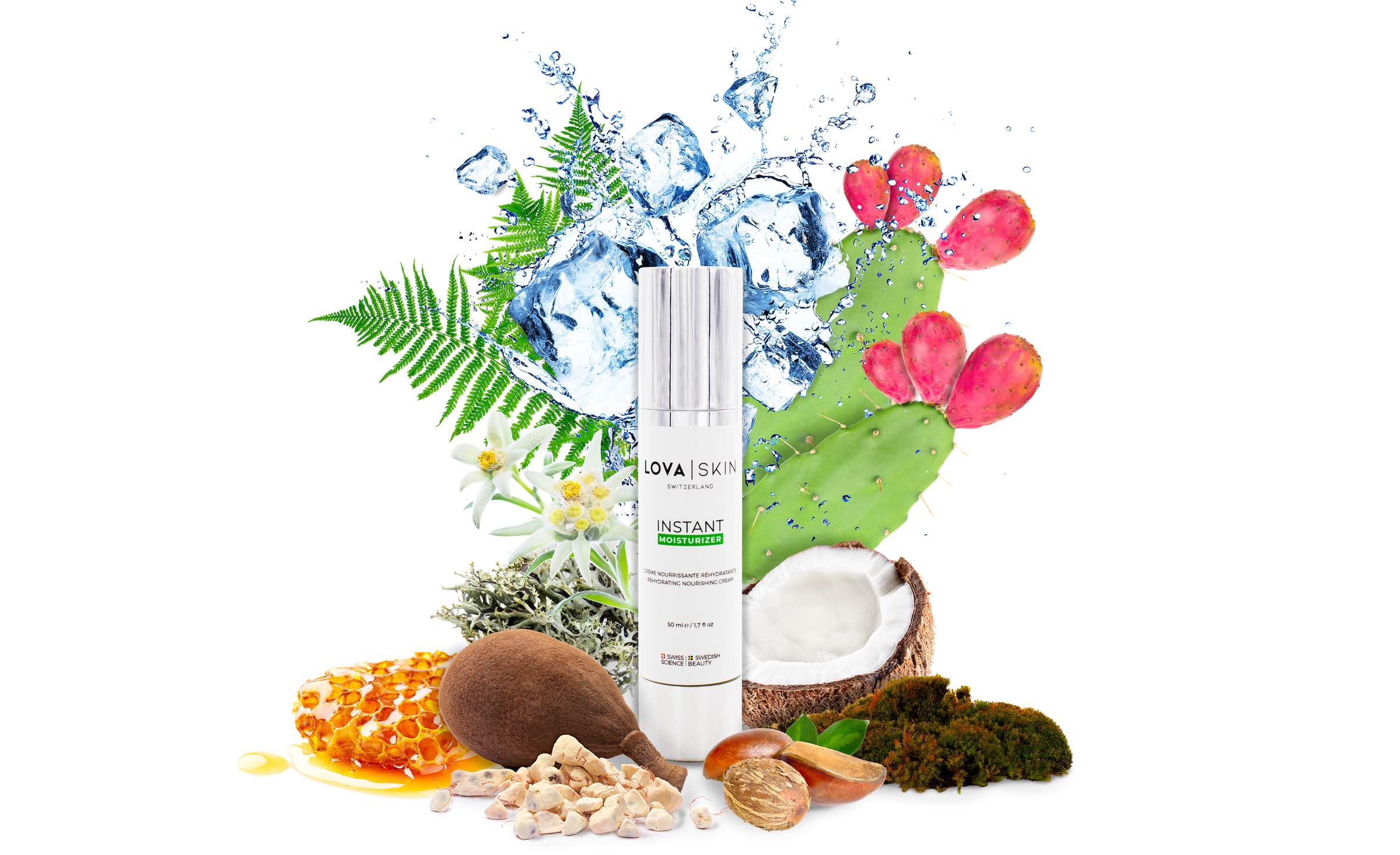 LOVASKIN INSTANT MOISTURIZER 1.7 fl oz - Rehydrating and nourishing hand and foot cream
